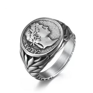 Vintage Caesar Head Ring For Him