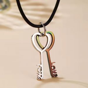 Matching Key Necklaces for Couples