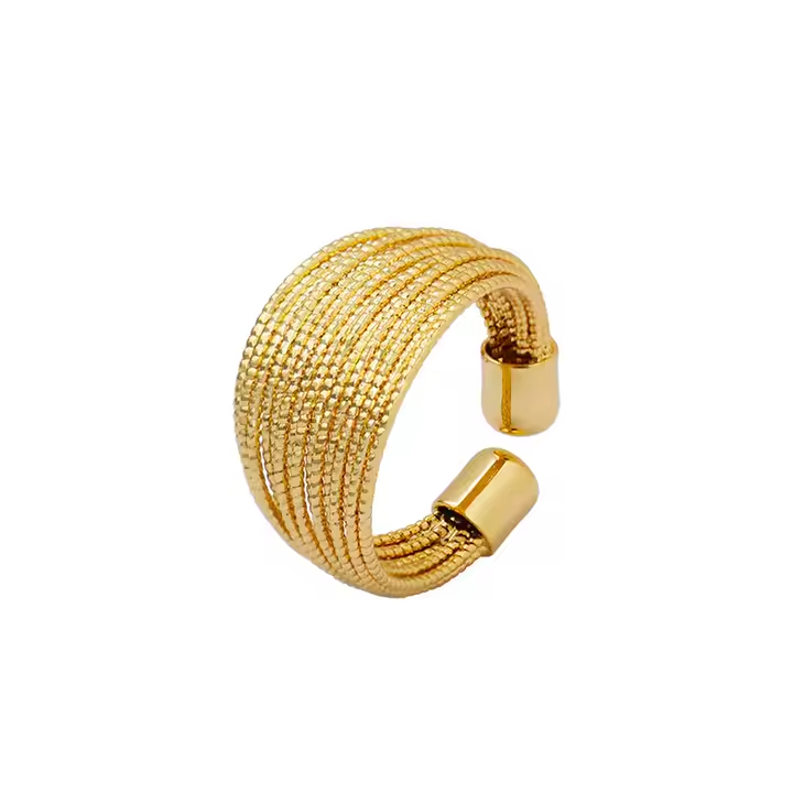 Half Circle Ring - Gold Plated Elegance